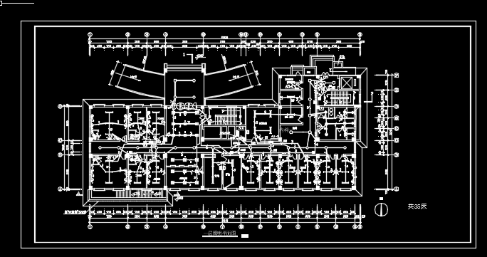 某地区某医院电气照明设计CAD施工图纸_图1