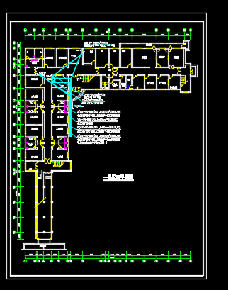 某地区某县医院综合楼电气设计CAD施工图纸-图二