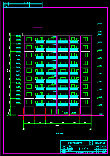【10层】10层框架剪力墙公寓（计算书、部分建筑、结构图）-图二