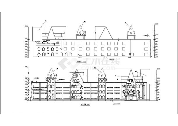 某地三层砌体结构幼儿园建筑设计方案图-图一