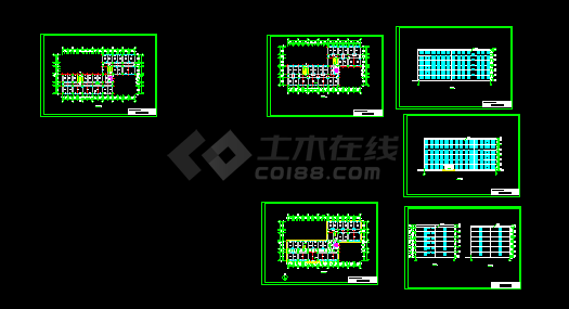 【6层】5143.67平米框架办公楼（含计算书、建筑、结构图）-图一