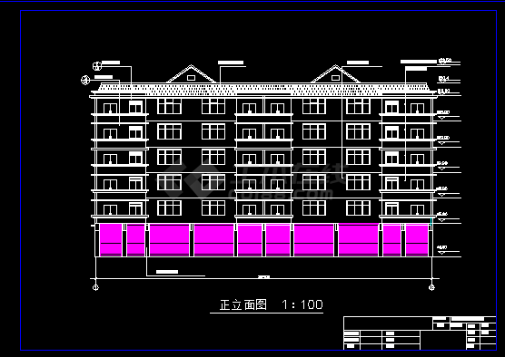 【6层】6000平米框架结构办公楼毕业设计（含计算书，建筑、结构图）-图二
