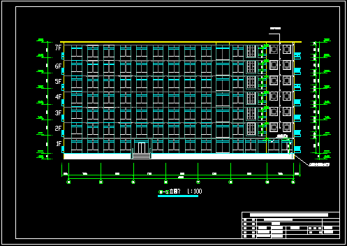 【7层】5535平米框架行政指挥中心毕业设计（建筑、结构图、计算书、施组）-图二