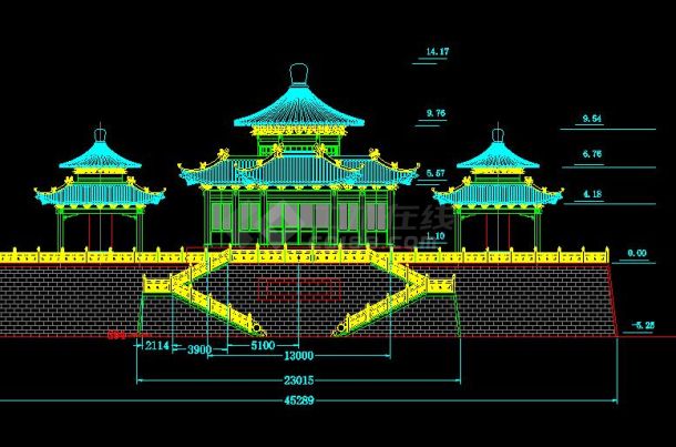 某地小型碑亭建筑施工图（共4张）-图二