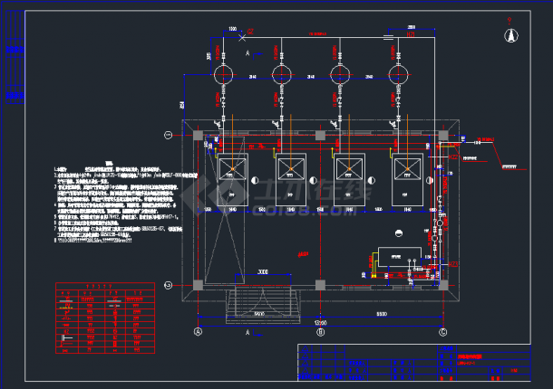 某空压机站管道全套布置施工CAD图-图二