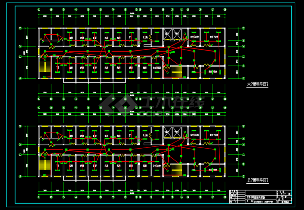 某地区病房楼电气设计CAD施工图纸-图一