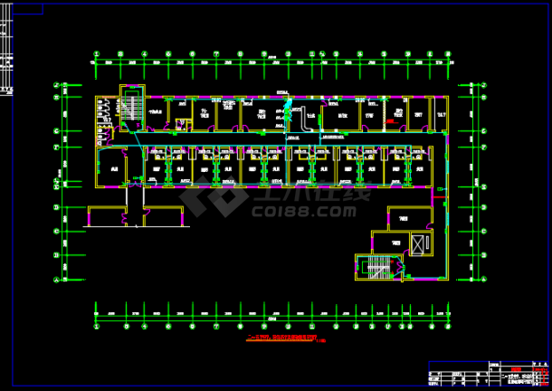 某地区医院住院部电气设计CAD施工图纸-图二