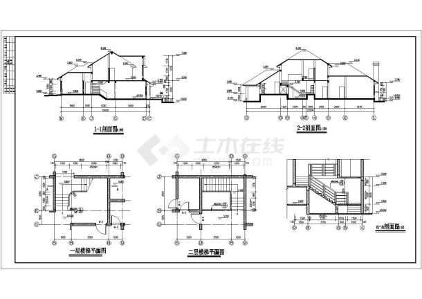 某地两层砌体结构别墅建筑设计施工图-图二