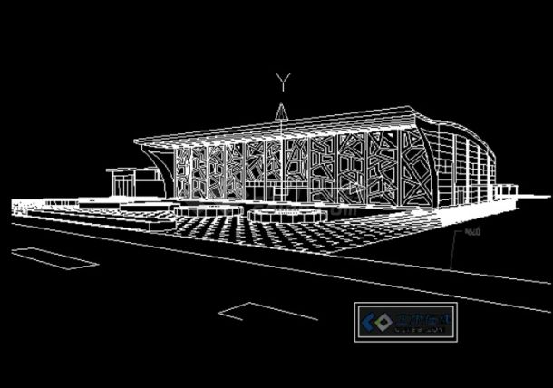 汽车站建筑设计图-图一