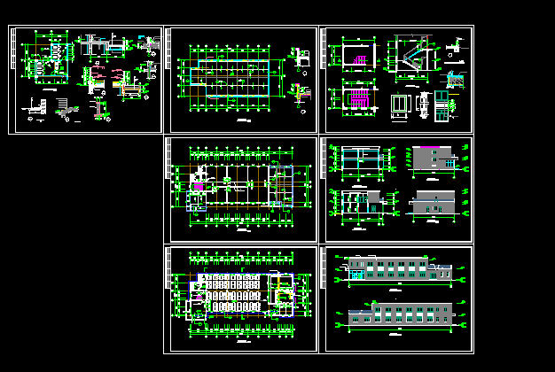 某公司食堂建筑施工设计全套CAD图纸_图1