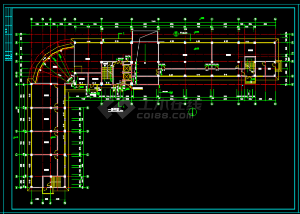 某地大型商住楼CAD设计图（共8张）-图二