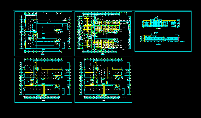 某地大型商业广场建筑设计图（全集）_图1