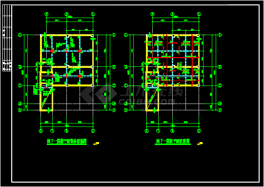 十几层小高层住宅楼框剪结构cad施工工程方案图-图二