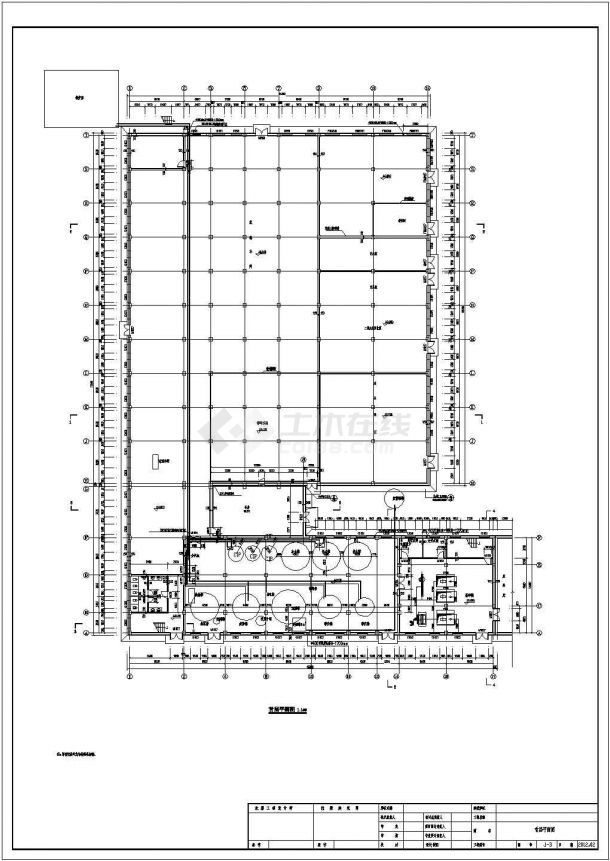 富锦市三层框架结构啤酒厂建筑设计方案图纸-图二