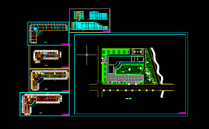 大型旅馆建筑施工设计方案全套CAD图纸_图1