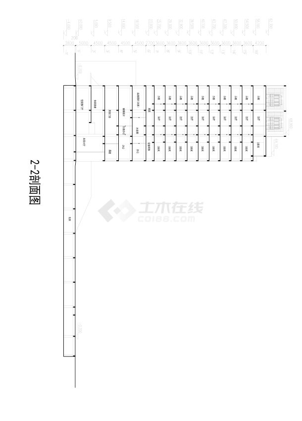 中国医学科学院皮肤病医院门诊综合楼工程门诊部剖面图-图二