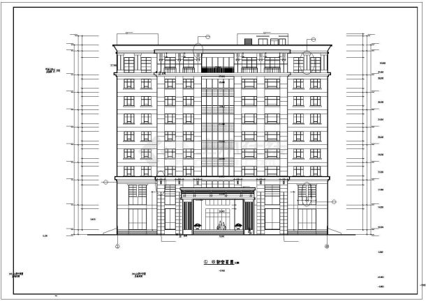 某地10层框架结构宾馆楼建筑设计方案图-图一