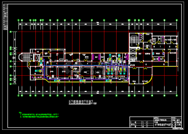 某地区医院电气部分设计CAD施工图纸-图二