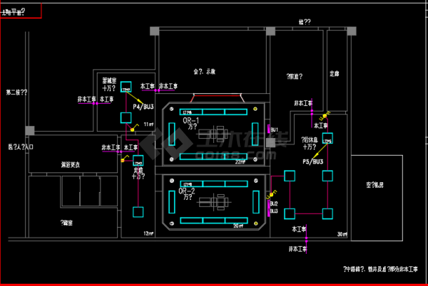 某地区经典医院电气设计CAD施工图纸-图一