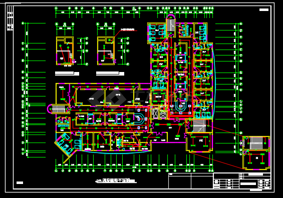 某地区校医院电气设计CAD施工图纸-图二