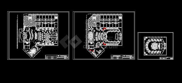 某市二层流行元素迪厅室内建筑CAD设计图纸-图一
