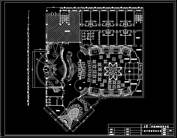 某市二层流行元素迪厅室内建筑CAD设计图纸-图二