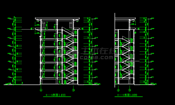 某法院建筑设计方案全套CAD图纸-图二