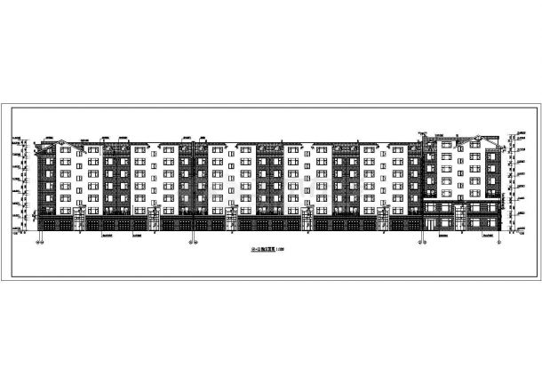 东北乾安县某地六层底框砌体住宅楼建筑设计施工图纸-图二