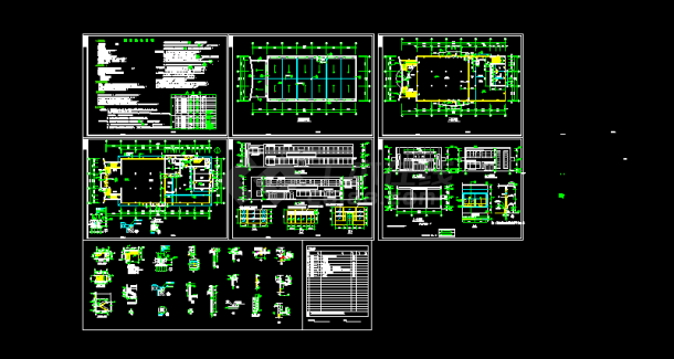 食堂建筑施工全套CAD设计图纸方案-图一