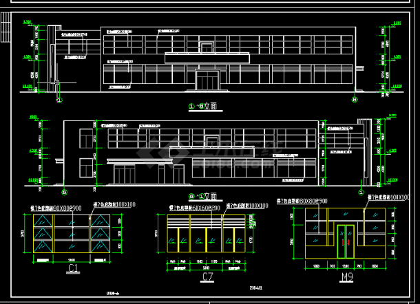 食堂建筑施工全套CAD设计图纸方案-图二