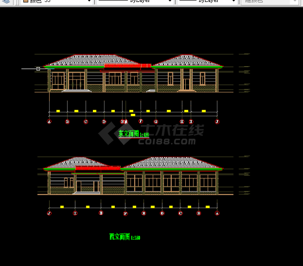 食堂全套建筑施工CAD设计图纸方案-图二