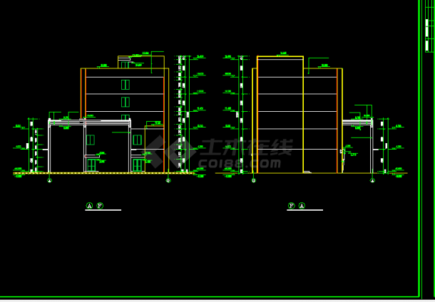 食堂综合楼建筑施工CAD设计方案详图-图二