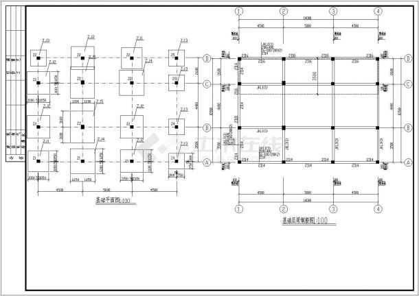某地3层框架结构别墅结构设计施工图-图一