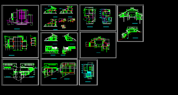 索道上部站茶站建筑施工CAD设计图纸_图1
