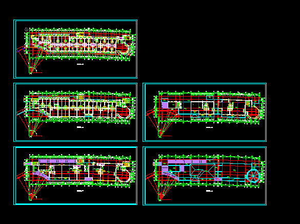 商业楼4层建筑施工CAD设计图纸_图1