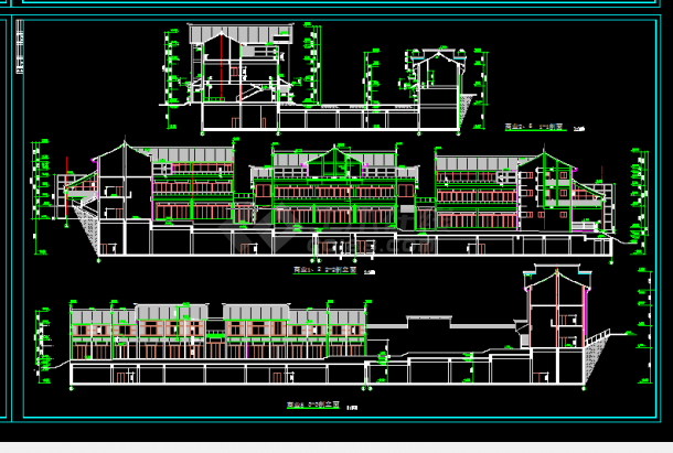 商业街全套建筑施工全套CAD设计图纸方案-图二