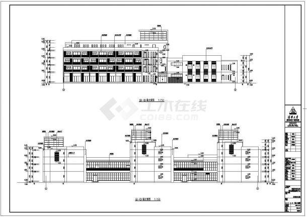 北京某地四层框架结构公寓楼建筑设计施工图-图二