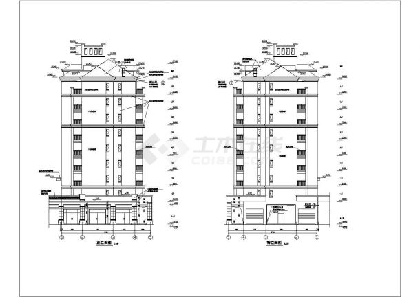 某地区8层剪力墙结构住宅楼建筑设计方案图-图一