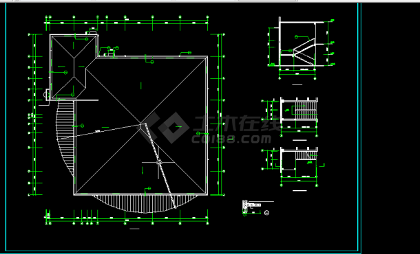 某职工食堂建筑施工CAD设计图纸-图二