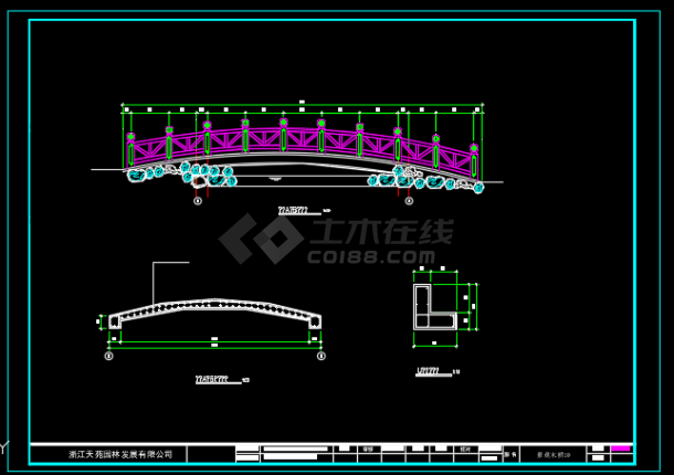 北京某地(桥10)TJ十四拱桥CAD图-图二