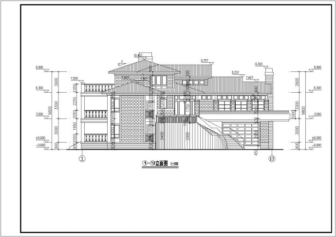 某地区三层砌体结构别墅建筑设计施工图_图1