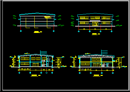 21米厂房建筑结构施工设计CAD方案图纸-图二