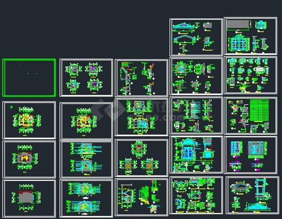 某小别墅建筑设计CAD详情图纸全套-图一