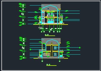 某小别墅建筑设计CAD详情图纸全套-图二