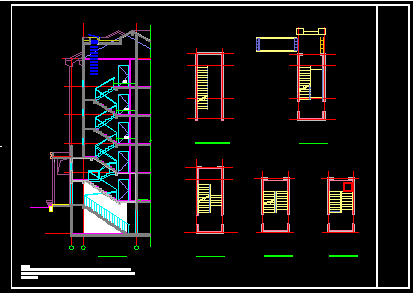 某多层住宅楼梯结构设计CAD整套配筋详图-图二