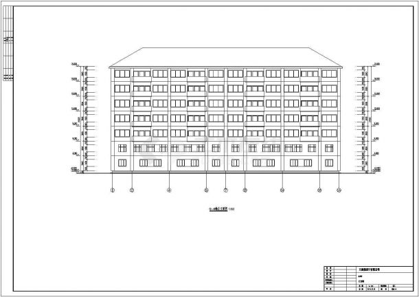 某农机局7层框架结构综合住宅楼建筑设计方案-图一
