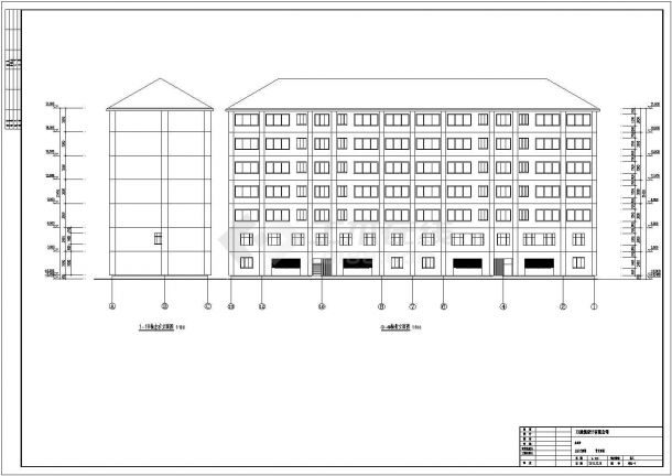 某农机局7层框架结构综合住宅楼建筑设计方案-图二