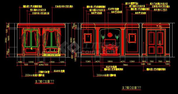 某区欧式别墅设计装修图纸（全套）-图二