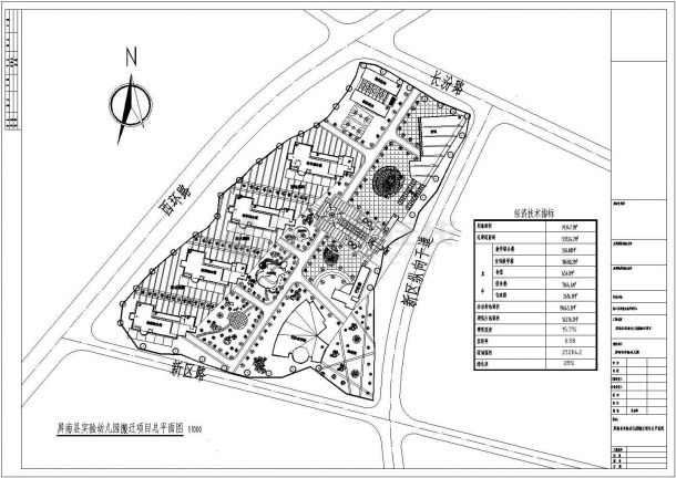 屏南县实验幼儿园总平面规划方案图-图一