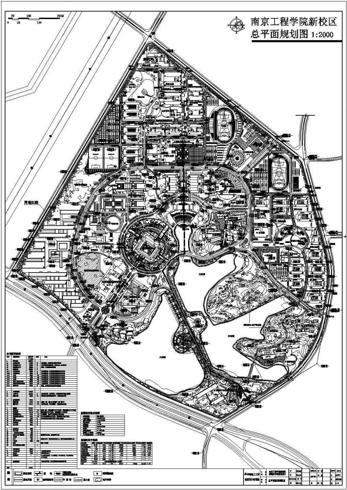南京工程学院新校区总平面规划方案图_图1